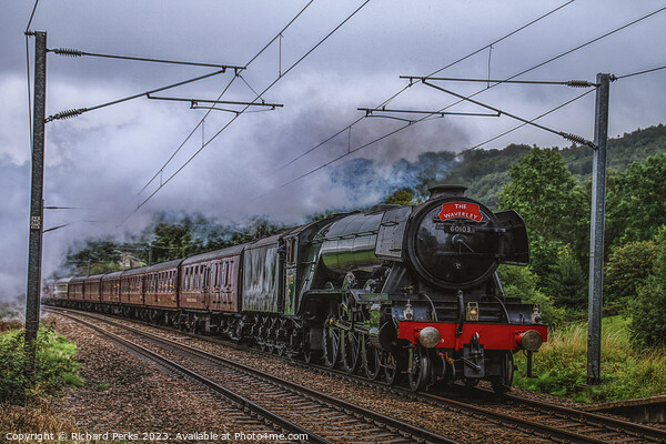 Flying Scotsman in the Yorkshire Countryside Picture Board by Richard Perks