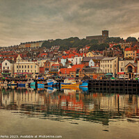 Buy canvas prints of Scarborough Harbour Reflections by Richard Perks