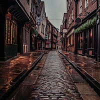 Buy canvas prints of Rainy Days in the streets of York by Richard Perks