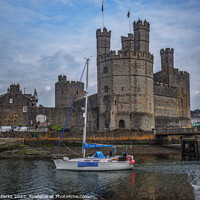 Buy canvas prints of Caernarfon Castle and the Yacht by Richard Perks