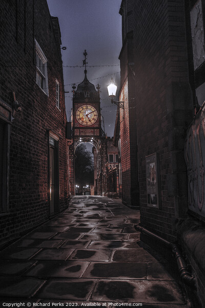 5.10am in the morning-  Eastgate Clock Chester Picture Board by Richard Perks