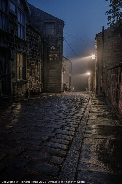 Foggy evening in Heptonstall Picture Board by Richard Perks