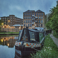 Buy canvas prints of Traditional Barge on Huddersfield Narrow Canal by Richard Perks