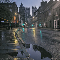 Buy canvas prints of Rainy nights in York by Richard Perks