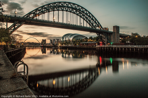 Morning Lights on the Tyne Picture Board by Richard Perks