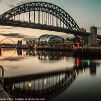 Buy canvas prints of Morning Lights on the Tyne by Richard Perks