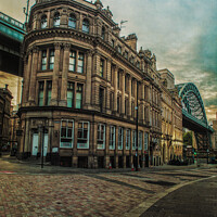 Buy canvas prints of Tyne Bridge from Side street -Newcastle by Richard Perks