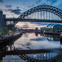 Buy canvas prints of First Light over the Tyne by Richard Perks