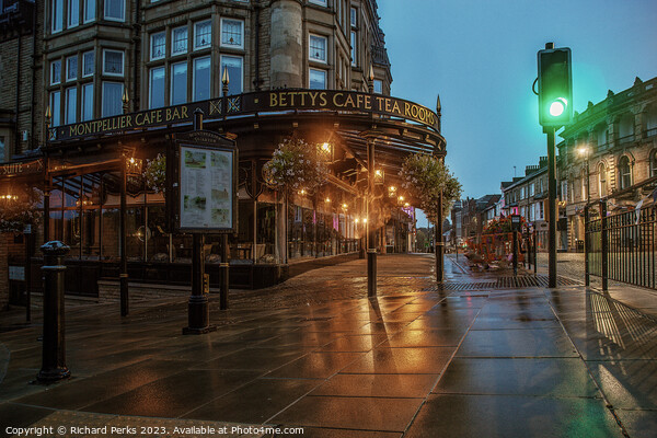 Rainy Morning in Harrogate Picture Board by Richard Perks