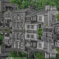 Buy canvas prints of Peaceful Sunday on the canal -Rodley Leeds by Richard Perks