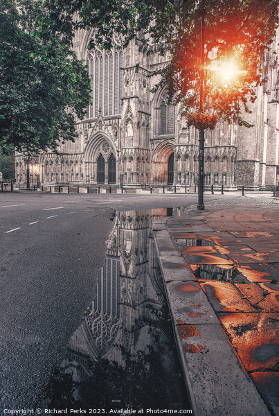 York Minster Reflections Picture Board by Richard Perks