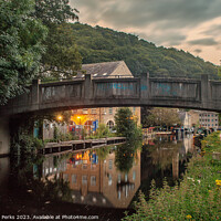 Buy canvas prints of Rochdale Canal - Hebden Bridge by Richard Perks