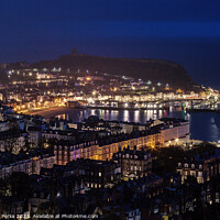 Buy canvas prints of Scarborough Night Light by Richard Perks