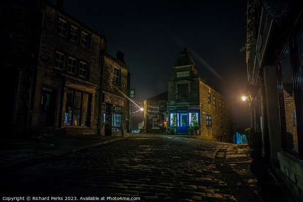 Cold Winter Morning Haworth Picture Board by Richard Perks