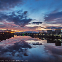 Buy canvas prints of River Tees Sunrise by Richard Perks
