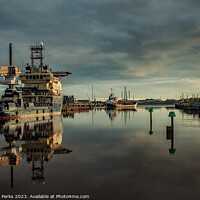 Buy canvas prints of Ships on the River Tees by Richard Perks