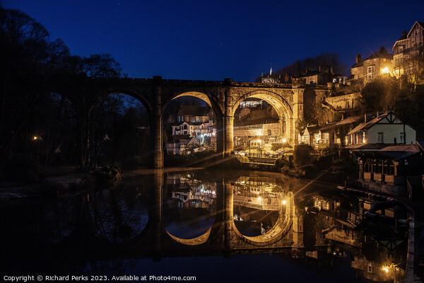 Stars over the Knaresborough Viaduct Picture Board by Richard Perks