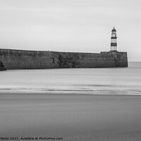 Buy canvas prints of Seaham sea wall and Lighthouse by Richard Perks