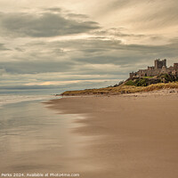 Buy canvas prints of Storm Clouds over Bamburgh Castle by Richard Perks