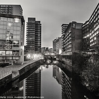 Buy canvas prints of Lowry Hotel and the Irwell by Richard Perks