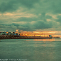 Buy canvas prints of Storm clouds over Bridlington Harbour by Richard Perks