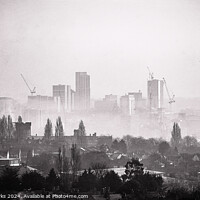 Buy canvas prints of Leeds skyline - Black and White  by Richard Perks