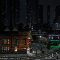 Buy canvas prints of Manchester City Nights by Richard Perks