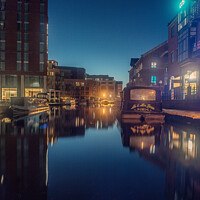Buy canvas prints of Twilight at Leeds Dock by Richard Perks