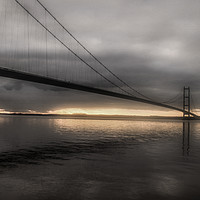 Buy canvas prints of storm clouds above the bridge by Richard Perks