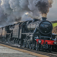 Buy canvas prints of double heading at Horton in Ribblesdale by Richard Perks