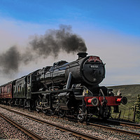 Buy canvas prints of steaming through Garsdale by Richard Perks
