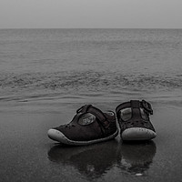 Buy canvas prints of The Abandoned Sandals by Richard Perks