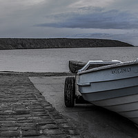 Buy canvas prints of Emily and Katie`s boat on Filey Beach by Richard Perks