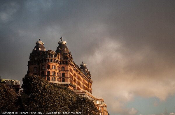 The Grand Hotel Scarborough in the clouds Picture Board by Richard Perks
