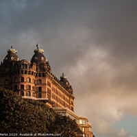 Buy canvas prints of The Grand Hotel Scarborough in the clouds by Richard Perks