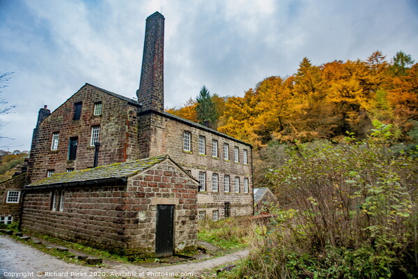 Autumn arrives at Gibson Mill Picture Board by Richard Perks