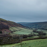 Buy canvas prints of Thwaite valley mists swaledale by Richard Perks