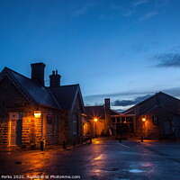 Buy canvas prints of Hawes Railway Station at Dawn by Richard Perks