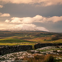 Buy canvas prints of Snow capped Ingleborough by Richard Perks