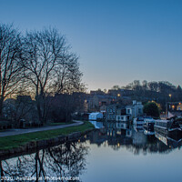 Buy canvas prints of Leeds - Liverpool canal at Dawn by Richard Perks