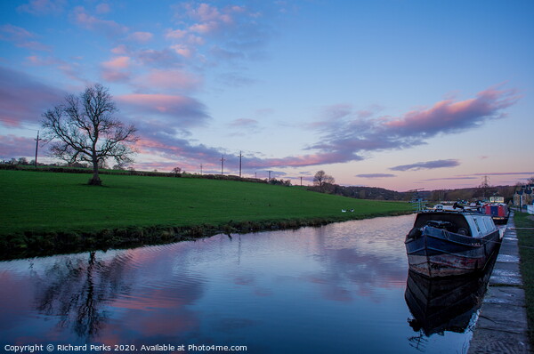 Moored up on the Leeds Liverpool canal Picture Board by Richard Perks