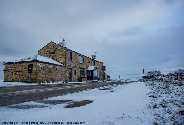 The Royalty inn - Guiseley - snowbound Picture Board by Richard Perks