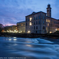Buy canvas prints of Salts Mill - Daybreak in Saltaire by Richard Perks