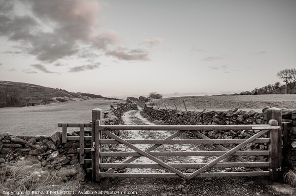 Yorkshire Dales Farm Gate Picture Board by Richard Perks
