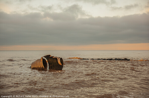 Mary`s Shell in high tide Picture Board by Richard Perks