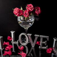 Buy canvas prints of Valentine in a Glass by Richard Perks