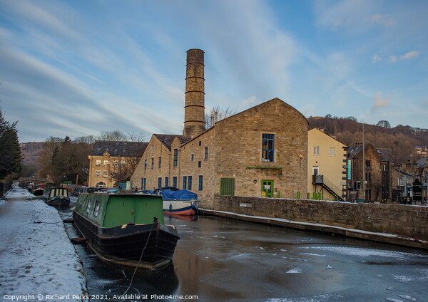 A winter`s day on the Rochdale Canal Picture Board by Richard Perks