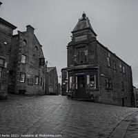 Buy canvas prints of The shop at the top of the Hill - Haworth by Richard Perks