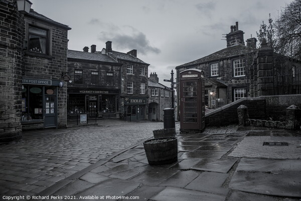 A damp day in Haworth Picture Board by Richard Perks