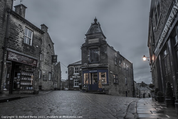 Haworth Main Street top shop Picture Board by Richard Perks